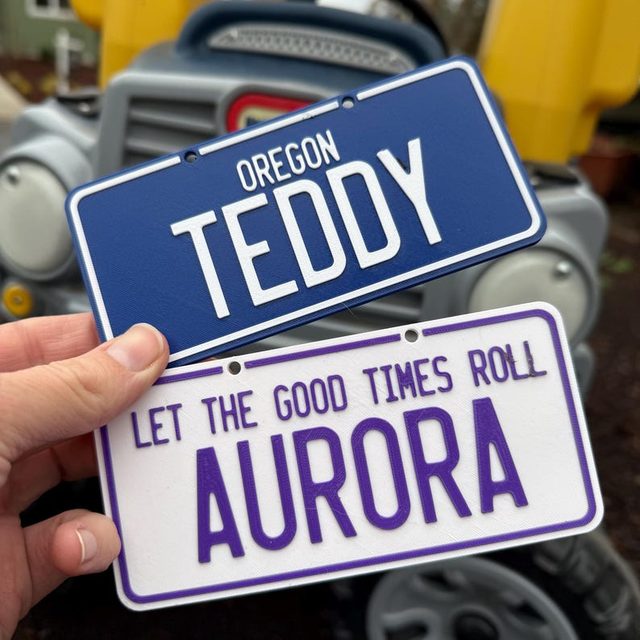 Cozy Truck License Plate