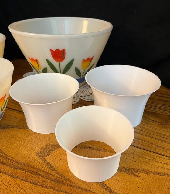 Set of 3 Fire King Compatible Stacking Bowl Display Stands